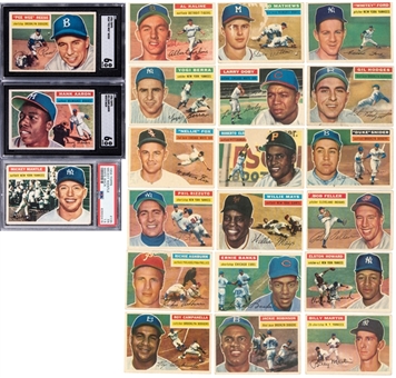 1956 Topps Baseball Complete Set (340) – Featuring Aaron and Reese SGC EX-MT 6 Examples